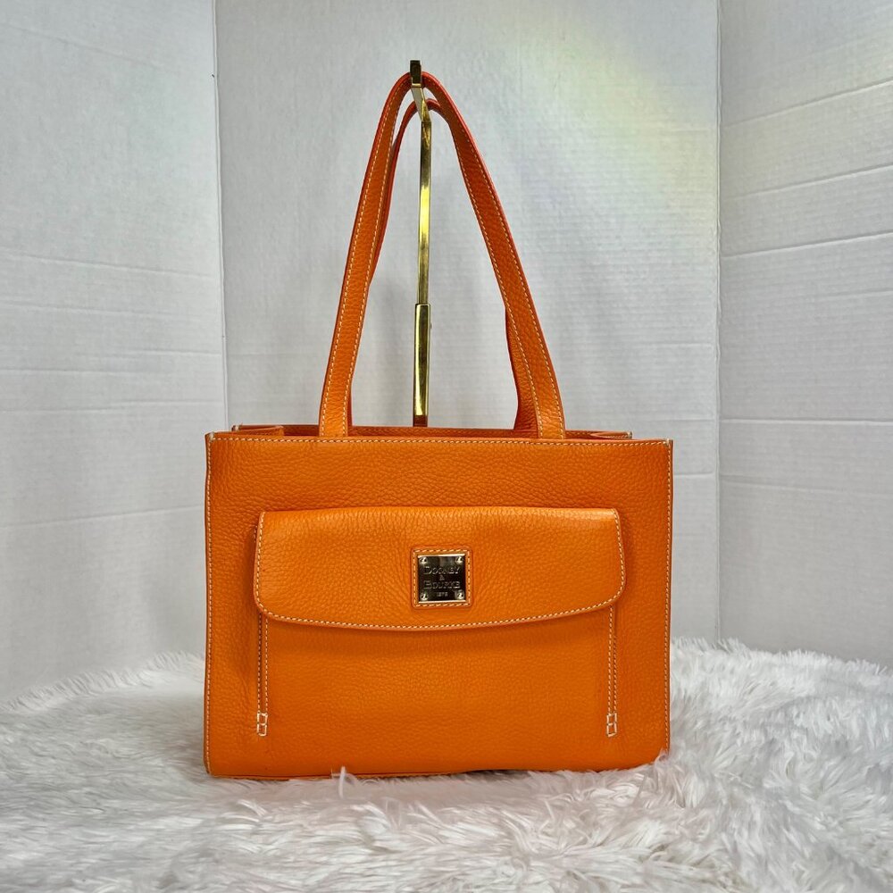 Dooney & Bourke Leather Orange Handbag